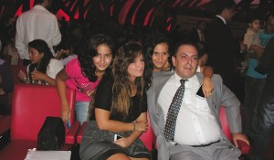 مهدي حمدان وكريماته خلال حفل إستقبال الرئيس